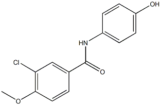 3-chloro-N-(4-hydroxyphenyl)-4-methoxybenzamide 化学構造式