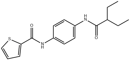 N-{4-[(2-ethylbutanoyl)amino]phenyl}-2-thiophenecarboxamide Structure
