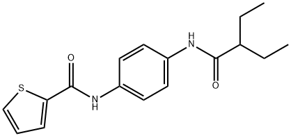 666711-67-7 N-{4-[(2-ethylbutanoyl)amino]phenyl}-2-thiophenecarboxamide