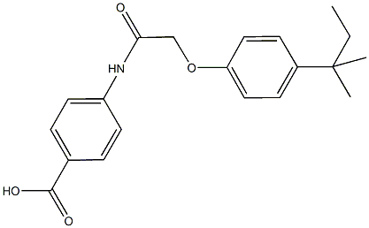 4-{[(4-tert-pentylphenoxy)acetyl]amino}benzoic acid Structure