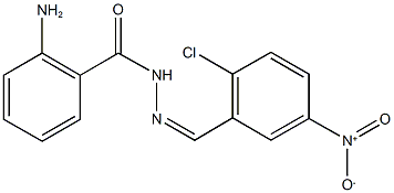 2-amino-N'-{2-chloro-5-nitrobenzylidene}benzohydrazide 结构式