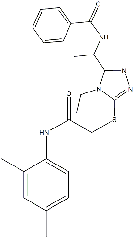 N-[1-(5-{[2-(2,4-dimethylanilino)-2-oxoethyl]sulfanyl}-4-ethyl-4H-1,2,4-triazol-3-yl)ethyl]benzamide Structure