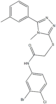 N-(3-bromo-4-chlorophenyl)-2-{[4-methyl-5-(3-methylphenyl)-4H-1,2,4-triazol-3-yl]sulfanyl}acetamide Structure