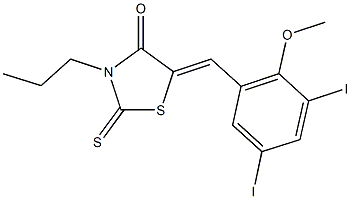 5-(3,5-diiodo-2-methoxybenzylidene)-3-propyl-2-thioxo-1,3-thiazolidin-4-one|