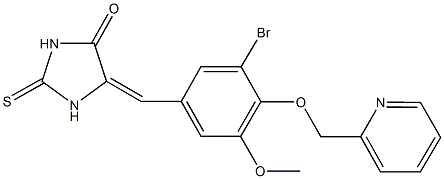 5-[3-bromo-5-methoxy-4-(2-pyridinylmethoxy)benzylidene]-2-thioxo-4-imidazolidinone|