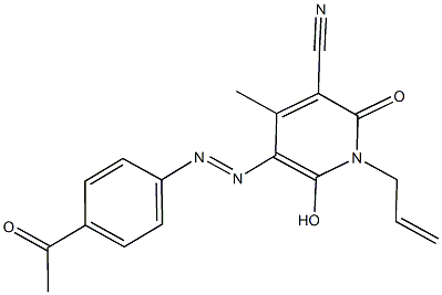 5-[(4-acetylphenyl)diazenyl]-1-allyl-6-hydroxy-4-methyl-2-oxo-1,2-dihydropyridine-3-carbonitrile|