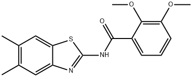 N-(5,6-dimethyl-1,3-benzothiazol-2-yl)-2,3-dimethoxybenzamide,666817-70-5,结构式