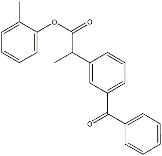 2-methylphenyl 2-(3-benzoylphenyl)propanoate 结构式