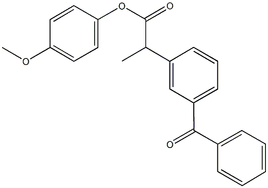 4-methoxyphenyl 2-(3-benzoylphenyl)propanoate 化学構造式