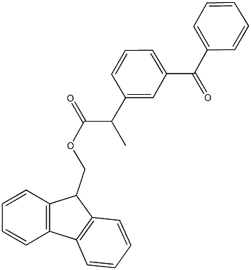 9H-fluoren-9-ylmethyl 2-(3-benzoylphenyl)propanoate Struktur