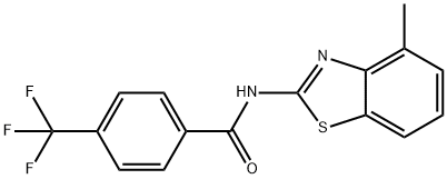 N-(4-methyl-1,3-benzothiazol-2-yl)-4-(trifluoromethyl)benzamide,666818-11-7,结构式