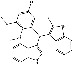 3-[(5-chloro-2,3-dimethoxyphenyl)(2-methyl-1H-indol-3-yl)methyl]-2-methyl-1H-indole Structure