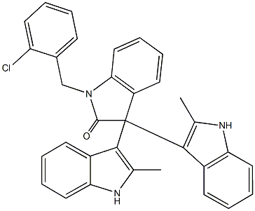 666819-28-9 1-(2-chlorobenzyl)-3,3-bis(2-methyl-1H-indol-3-yl)-1,3-dihydro-2H-indol-2-one