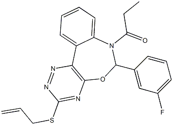 666819-60-9 allyl 6-(3-fluorophenyl)-7-propionyl-6,7-dihydro[1,2,4]triazino[5,6-d][3,1]benzoxazepin-3-yl sulfide