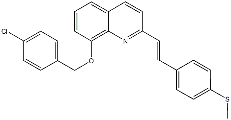 8-[(4-chlorobenzyl)oxy]-2-{2-[4-(methylsulfanyl)phenyl]vinyl}quinoline|