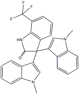 666819-73-4 7-(trifluoromethyl)-1,3-dihydro-3,3-bis(1-methyl-1H-indol-3-yl)-2H-indol-2-one