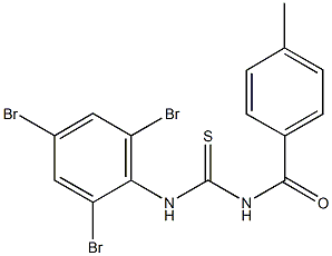 N-(4-methylbenzoyl)-N'-(2,4,6-tribromophenyl)thiourea,666820-42-4,结构式