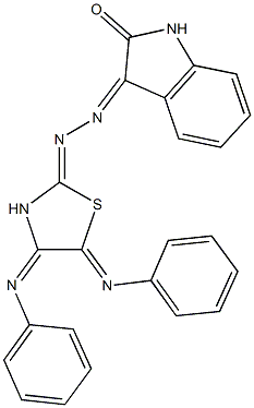 1H-indole-2,3-dione 3-{[4,5-bis(phenylimino)-1,3-thiazolidin-2-ylidene]hydrazone}|