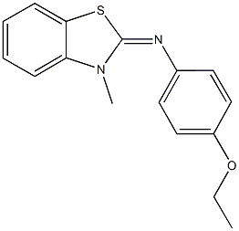 4-ethoxy-N-(3-methyl-1,3-benzothiazol-2(3H)-ylidene)aniline Structure