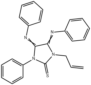 1-allyl-3-phenyl-4,5-bis(phenylimino)imidazolidine-2-thione Structure