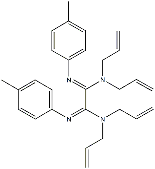 N~1~,N~1~,N~2~,N~2~-tetraallyl-N'~1~,N'~2~-bis(4-methylphenyl)ethanediimidamide 化学構造式