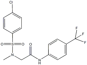 2-[[(4-chlorophenyl)sulfonyl](methyl)amino]-N-[4-(trifluoromethyl)phenyl]acetamide 结构式