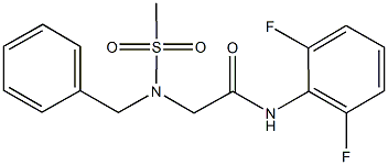 2-[benzyl(methylsulfonyl)amino]-N-(2,6-difluorophenyl)acetamide 结构式