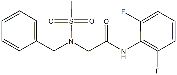 2-[benzyl(methylsulfonyl)amino]-N-(2,6-difluorophenyl)acetamide 化学構造式