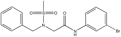 2-[benzyl(methylsulfonyl)amino]-N-(3-bromophenyl)acetamide Struktur