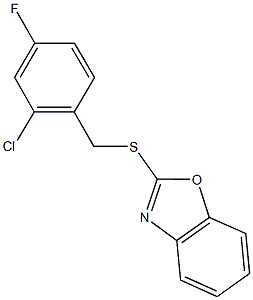 1,3-benzoxazol-2-yl 2-chloro-4-fluorobenzyl sulfide Structure