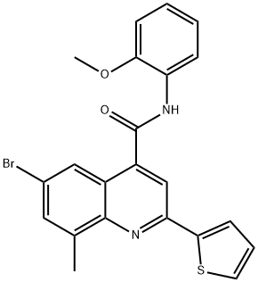 6-bromo-N-(2-methoxyphenyl)-8-methyl-2-(2-thienyl)-4-quinolinecarboxamide|