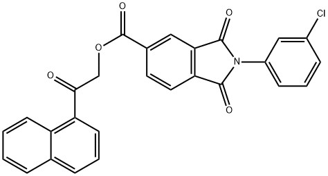 2-(1-naphthyl)-2-oxoethyl 2-(3-chlorophenyl)-1,3-dioxo-5-isoindolinecarboxylate 结构式