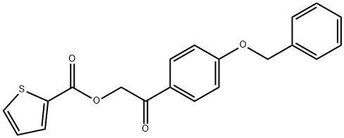 2-[4-(benzyloxy)phenyl]-2-oxoethyl 2-thiophenecarboxylate Struktur