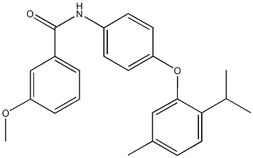 N-[4-(2-isopropyl-5-methylphenoxy)phenyl]-3-methoxybenzamide Struktur