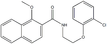 N-[2-(2-chlorophenoxy)ethyl]-1-methoxy-2-naphthamide 化学構造式