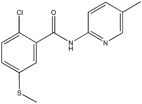 2-chloro-N-(5-methyl-2-pyridinyl)-5-(methylsulfanyl)benzamide,667408-66-4,结构式