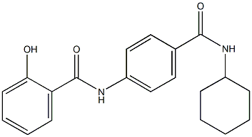 N-{4-[(cyclohexylamino)carbonyl]phenyl}-2-hydroxybenzamide Struktur