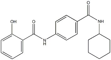 N-{4-[(cyclohexylamino)carbonyl]phenyl}-2-hydroxybenzamide 结构式