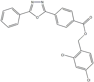 2,4-dichlorobenzyl 4-(5-phenyl-1,3,4-oxadiazol-2-yl)benzoate Structure