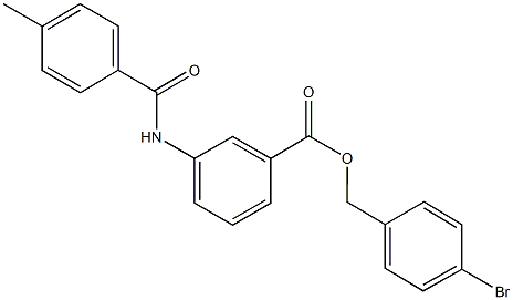 4-bromobenzyl 3-[(4-methylbenzoyl)amino]benzoate,667423-18-9,结构式
