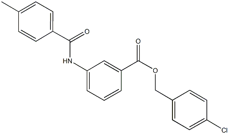 4-chlorobenzyl 3-[(4-methylbenzoyl)amino]benzoate Structure