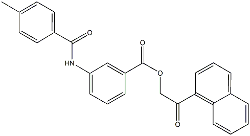 2-(1-naphthyl)-2-oxoethyl 3-[(4-methylbenzoyl)amino]benzoate Structure