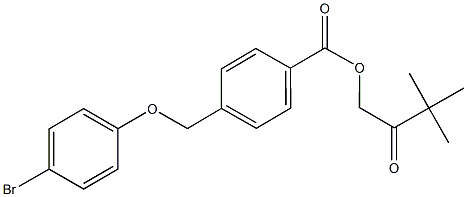 3,3-dimethyl-2-oxobutyl 4-[(4-bromophenoxy)methyl]benzoate Structure