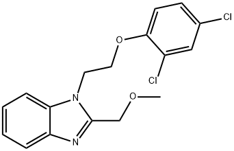 1-[2-(2,4-dichlorophenoxy)ethyl]-2-(methoxymethyl)-1H-benzimidazole 化学構造式