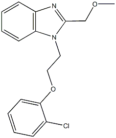 1-[2-(2-chlorophenoxy)ethyl]-2-(methoxymethyl)-1H-benzimidazole,667431-57-4,结构式