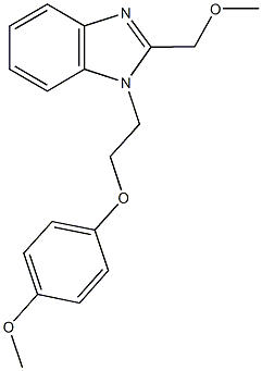 2-(methoxymethyl)-1-[2-(4-methoxyphenoxy)ethyl]-1H-benzimidazole Struktur