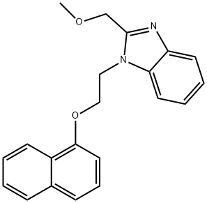 2-(methoxymethyl)-1-[2-(1-naphthyloxy)ethyl]-1H-benzimidazole,667431-60-9,结构式