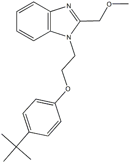 1-[2-(4-tert-butylphenoxy)ethyl]-2-(methoxymethyl)-1H-benzimidazole 化学構造式