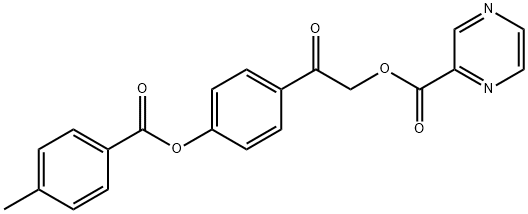 2-{4-[(4-methylbenzoyl)oxy]phenyl}-2-oxoethyl 2-pyrazinecarboxylate Structure