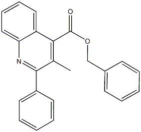 benzyl 3-methyl-2-phenyl-4-quinolinecarboxylate 结构式